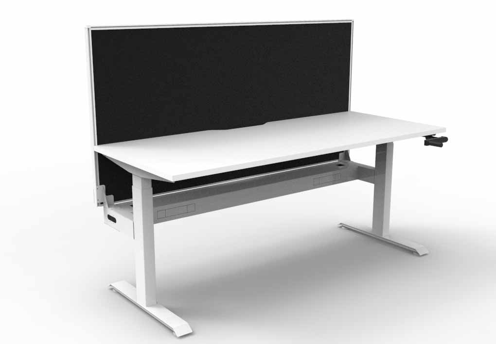 Boost Manual Sit-Stand Single Sided Workstation-with Screen
